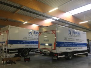 Total covering flotte camion Banquets Locations