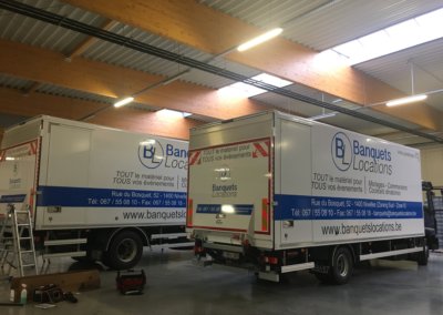 Total covering flotte camion Banquets Locations